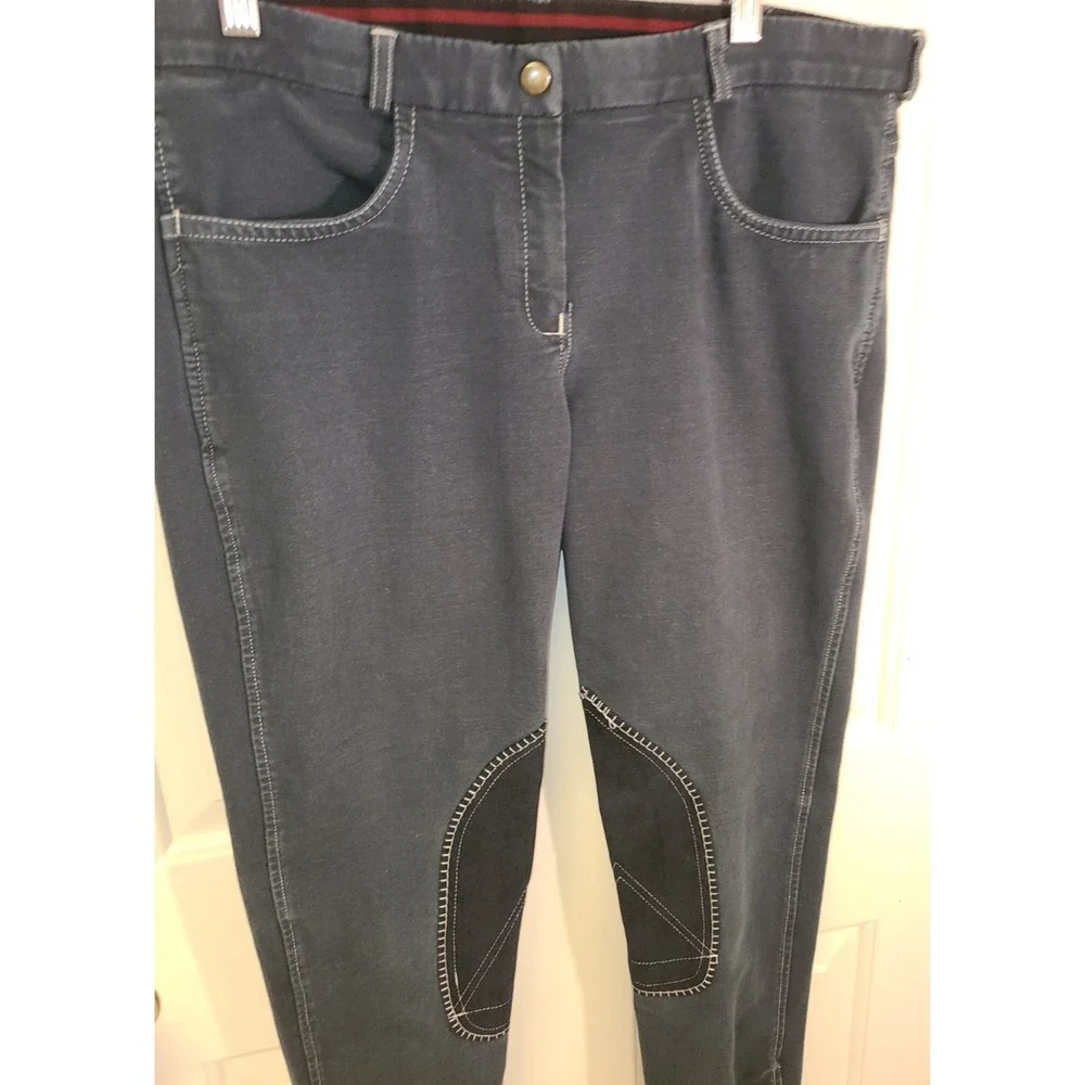 Ovation‎ Women's Euro Melange Zip Front Knee Patch Breeches 34R